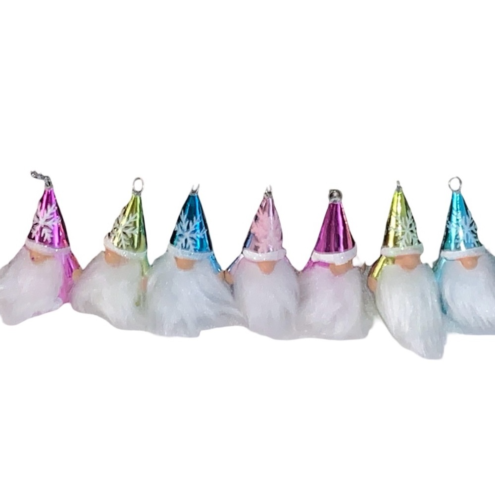 Colorful Gnome Ornaments Set
